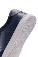 Men's Navy Blue Leather Sneaker | Derimod