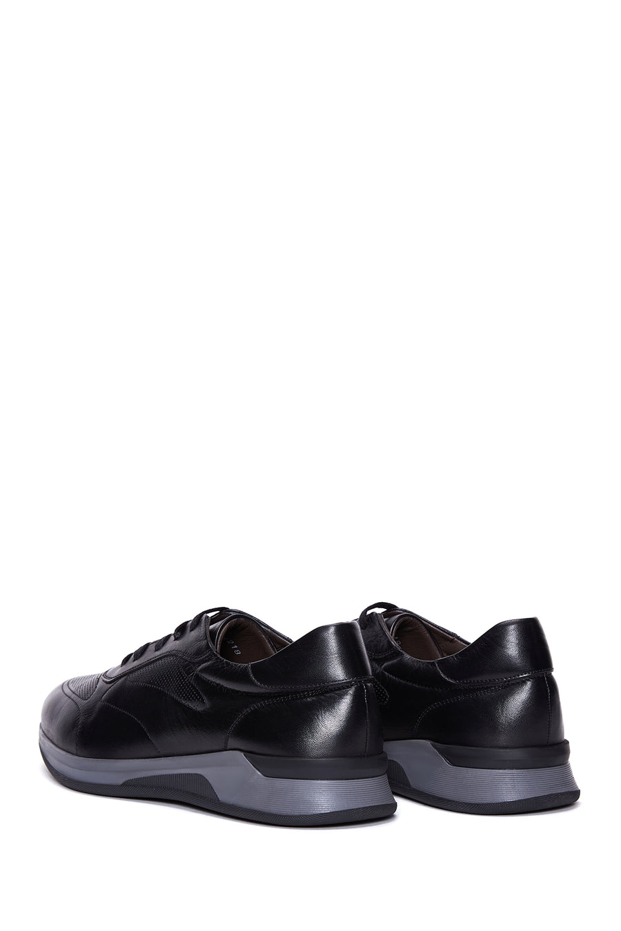 Men's Black Leather Sneaker