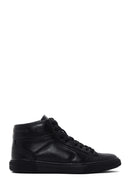 Men's Black Leather High Top Sneaker | Derimod