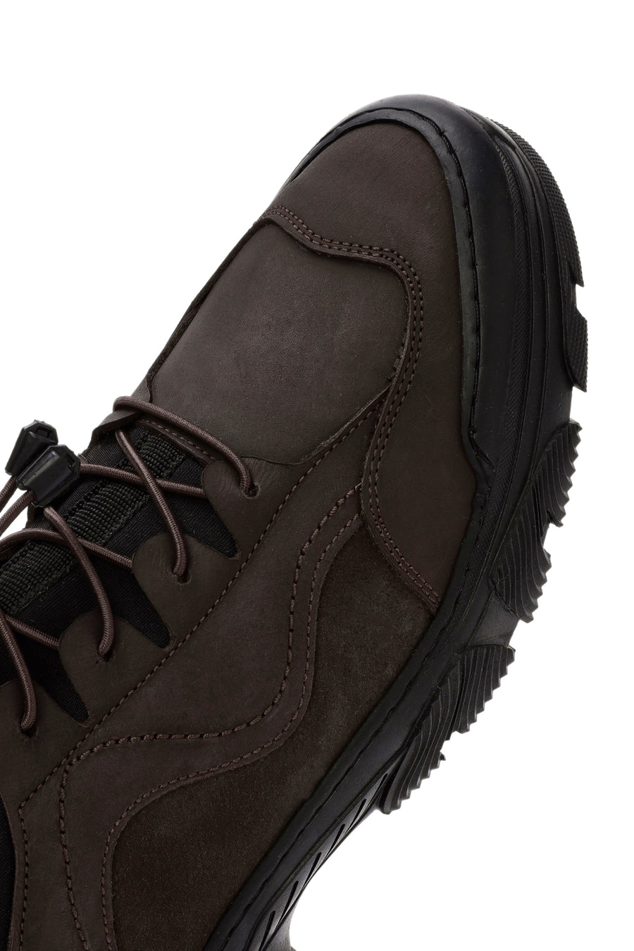 Men's Brown Lace-Up Leather Sneaker