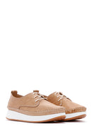 Women's Beige Leather Comfort Shoes | Derimod