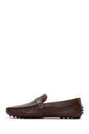 Men's Brown Leather Buckle Casual Loafer | Derimod