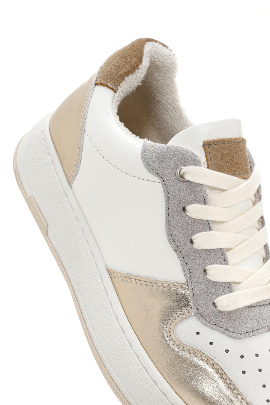 Kadın Altın Deri Sneaker