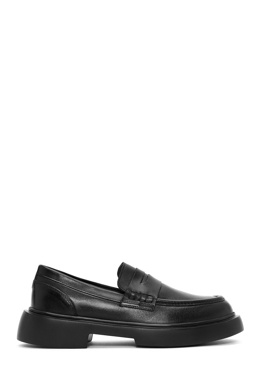 Erkek Siyah Deri Casual Loafer