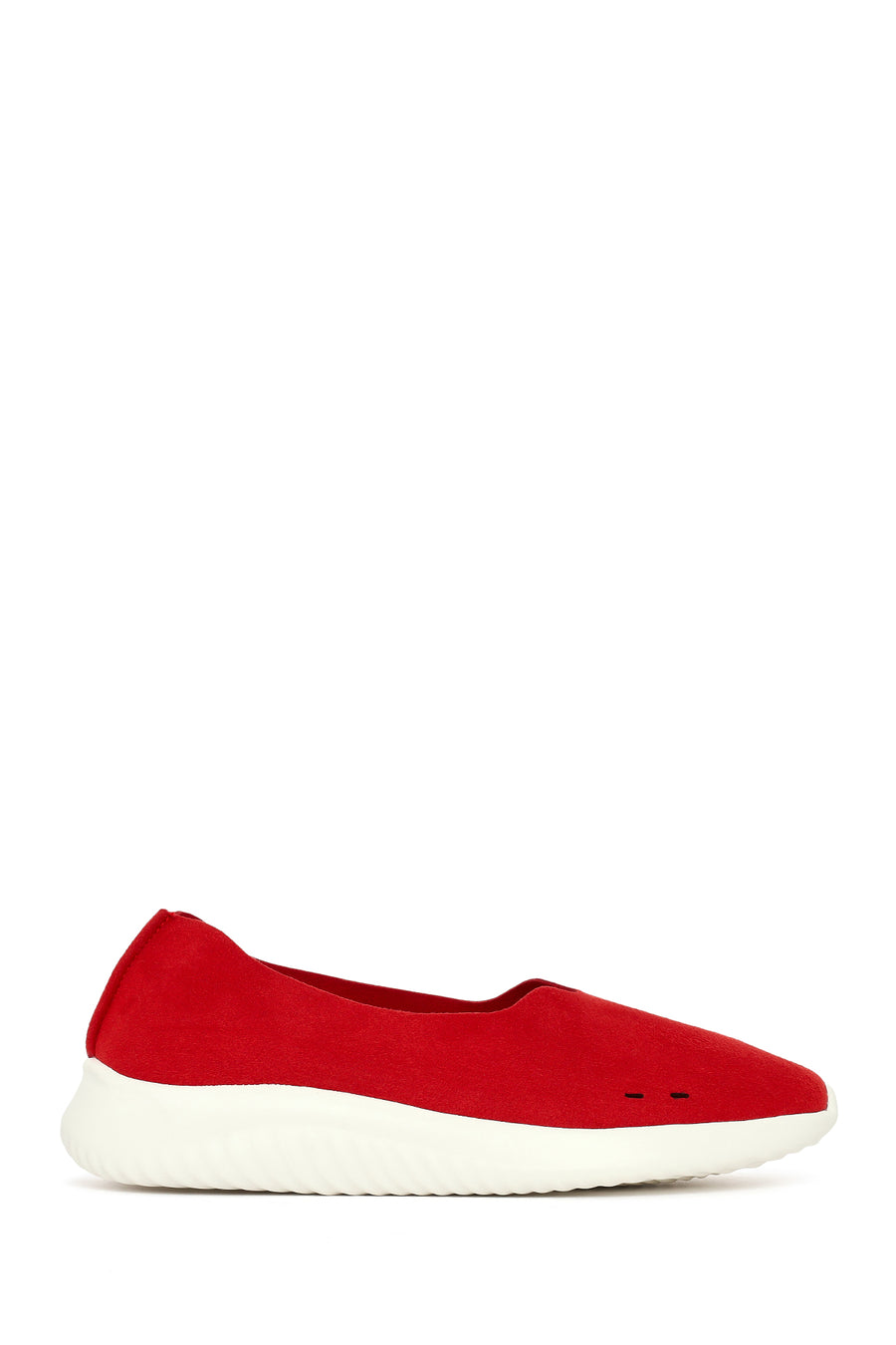 Women's Red Chunky Suede Shoes 26PFE494910 | Derimod