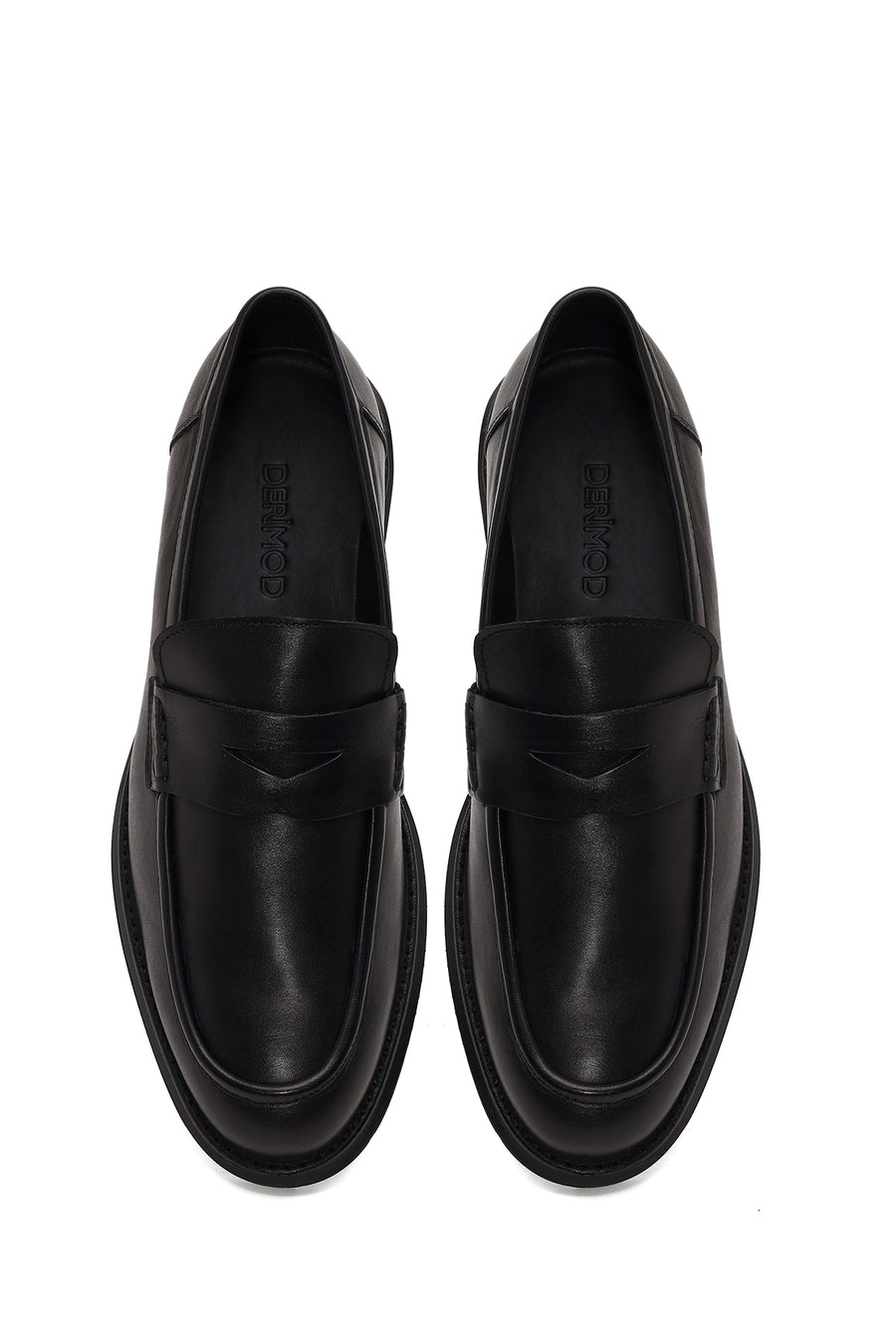 Erkek Siyah Deri Casual Loafer