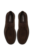 Male Brown Lace-Up Thick-Soled Suede Casual Shoes | Derimod
