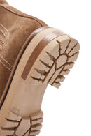 Women's Tan Suede Leather Chelsea Boots | Derimod