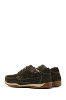 Men's Khaki Lace-Up Nubuck Leather Casual Shoes | Derimod