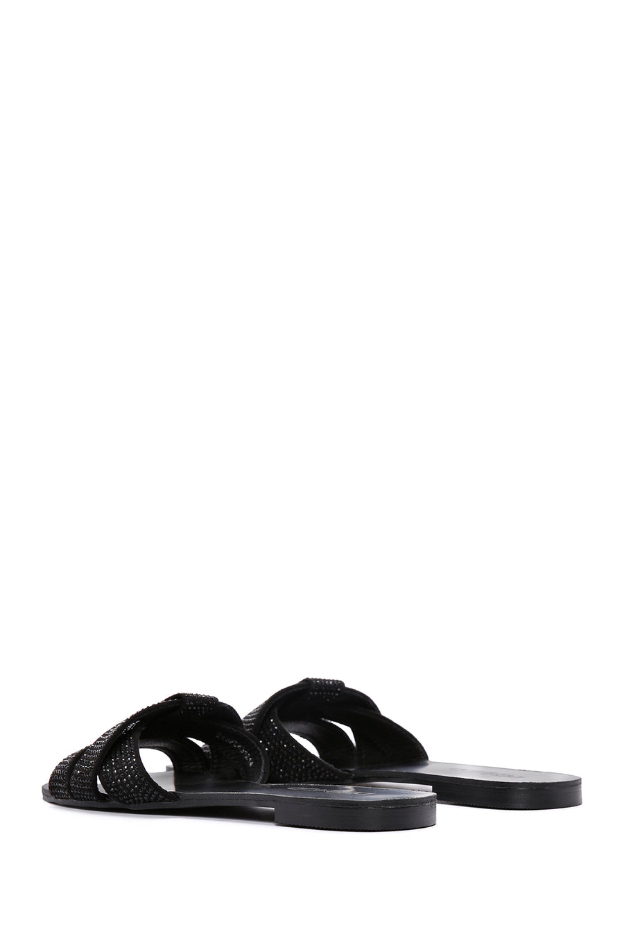 Women's Black Stone Slippers
