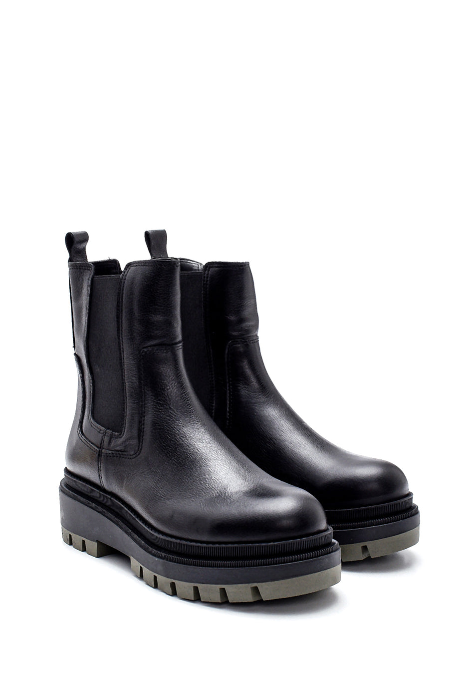 Women's Leather Thick Soled Chelsea Boots