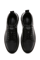 Men's Black Leather Sneaker | Derimod