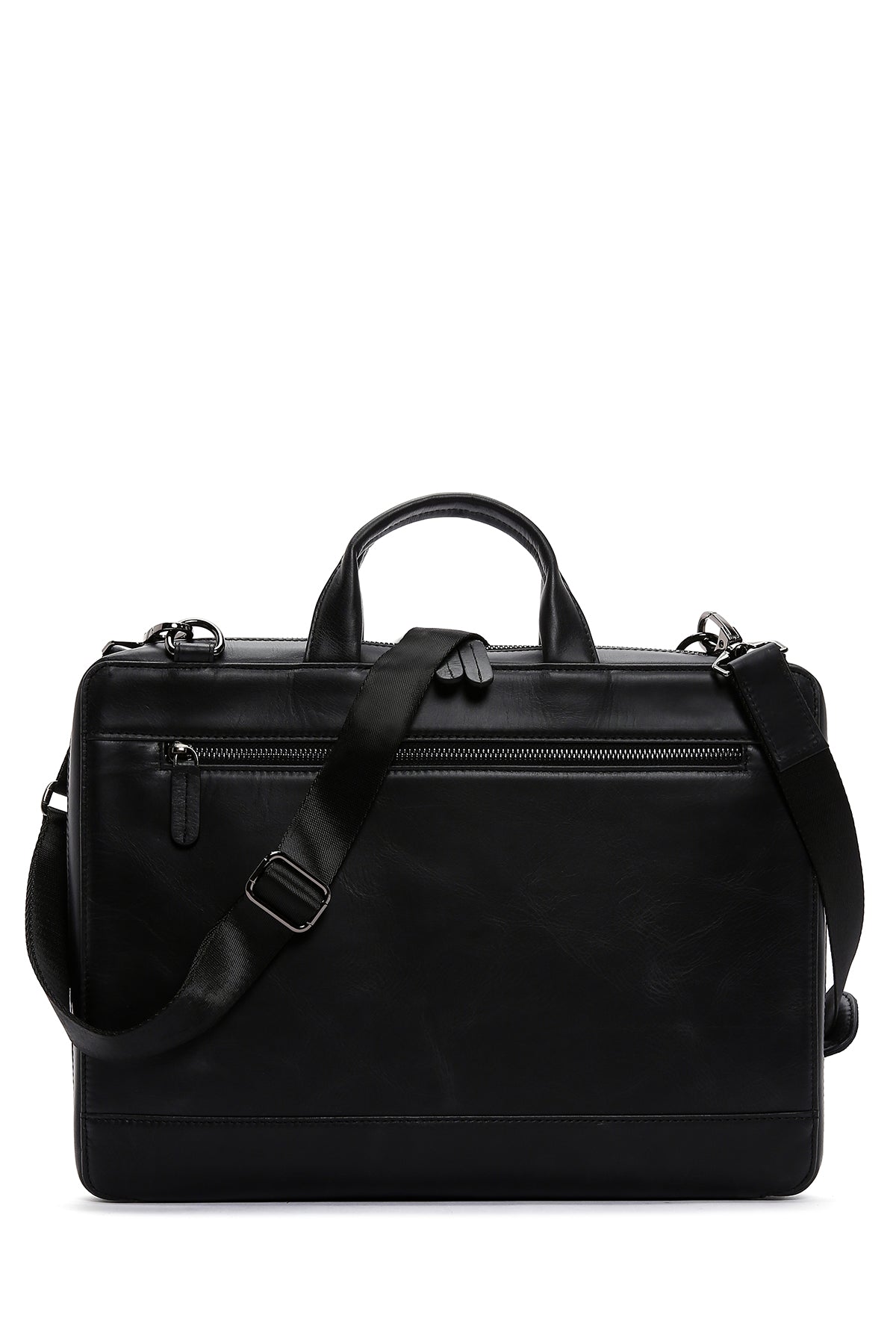 Men's Black Leather Briefcase 23SBD3302CR | Derimod