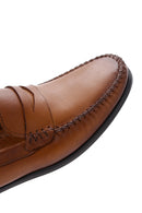 Men's Tan Leather Casual Loafer | Derimod