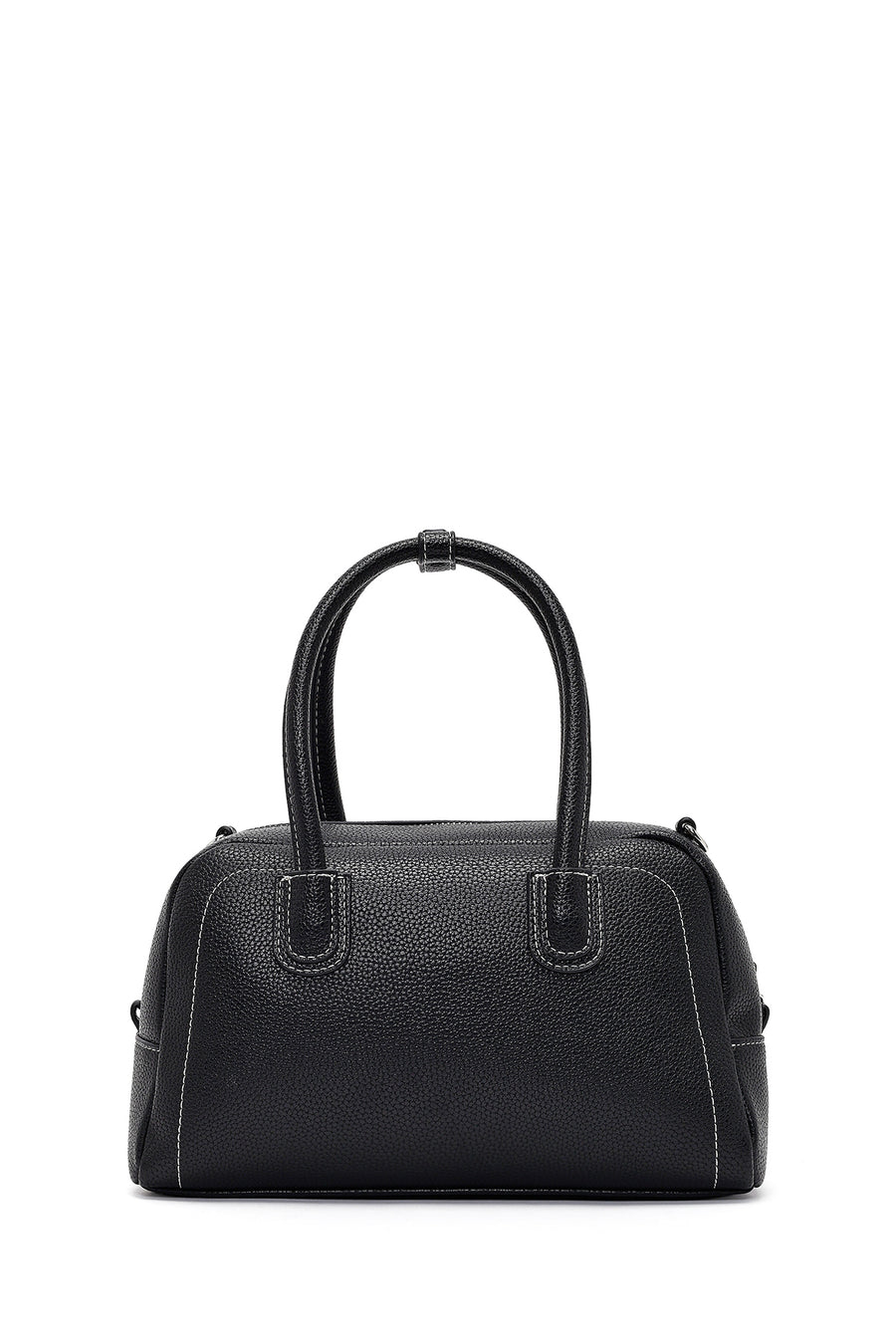 Women's Black Long Strap Charm Handbag
