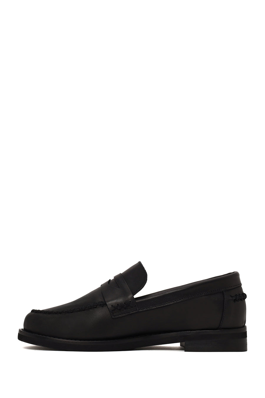 Woman Black Leather Loafer
