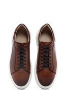 Men's Tan Leather Thick Soled Sneaker | Derimod