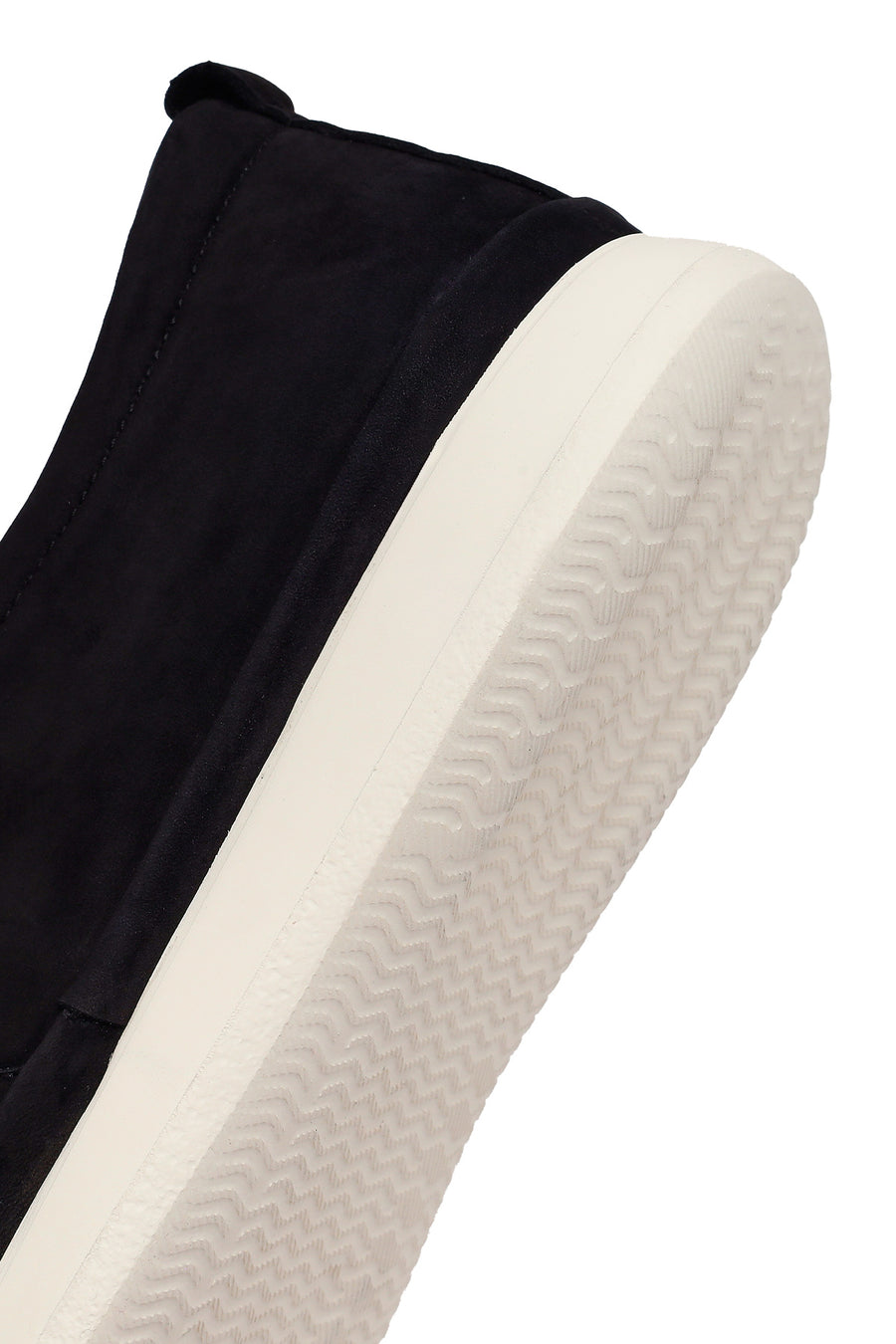 Male Black Thick-Soled Nubuck Leather Comfort Loafer