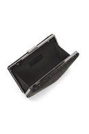 Kadın Siyah Uzun Askılı Taşlı Mini Portföy Çanta | Derimod