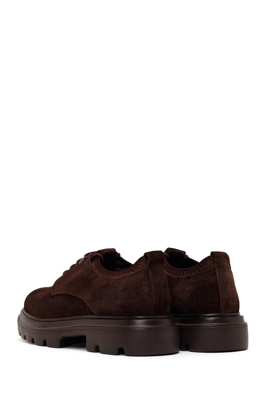 Male Brown Lace-up Suede Casual Shoes