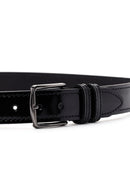 Men's Black Leather Belt | Derimod