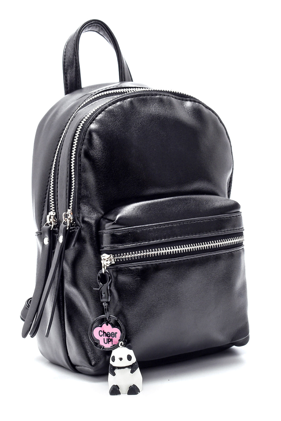 Women's Backpack with Metallic Accessory Detail