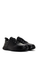 Men's Black Lace-up Leather Sneaker | Derimod