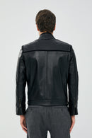 Martin Men's Black Leather Jacket | Derimod