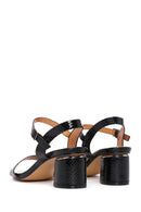 Women's Black Ankle Strap Heeled Sandals | Derimod