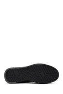 Men's Black Lace-Up Thick-Soled Leather Sneaker | Derimod