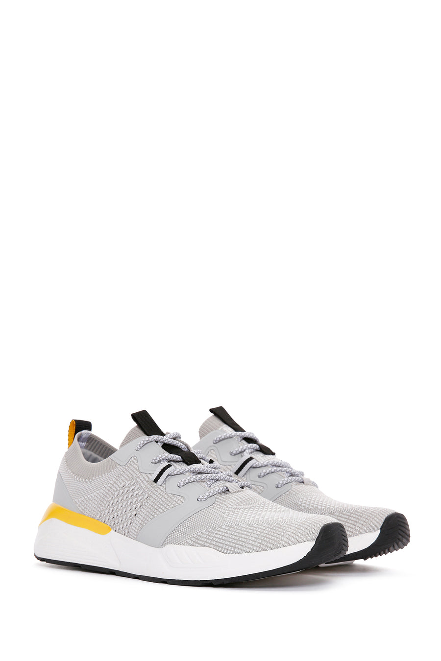 Derimod Zero Men's Gray Lace-Up Thick Soled Fabric Sneaker