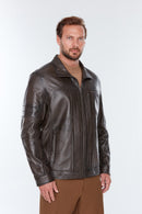 Bruno Men's Mink Leather Jacket | Derimod