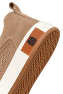 Men's Beige Lace-Up Suede Leather Sneaker | Derimod