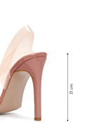 Women's Powder Transparent Heeled Sandals | Derimod