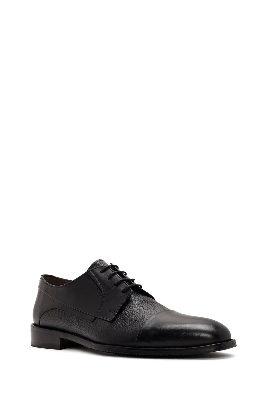 Men's Black Laced Leather Classic Shoes