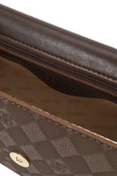Woman Brown Printed Classic Shoulder Bag | Derimod