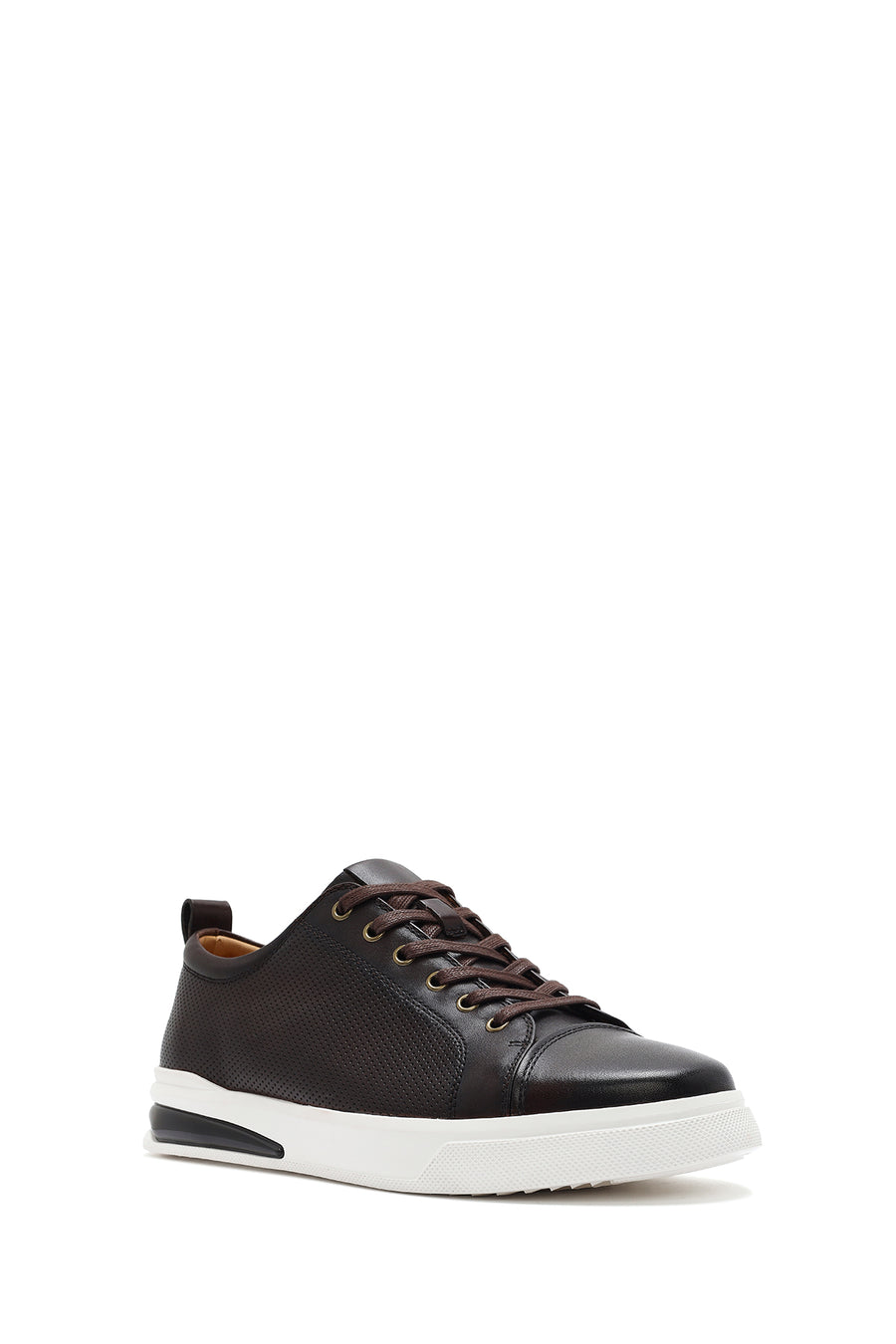 Men's Brown Lace-Up Leather Sneaker