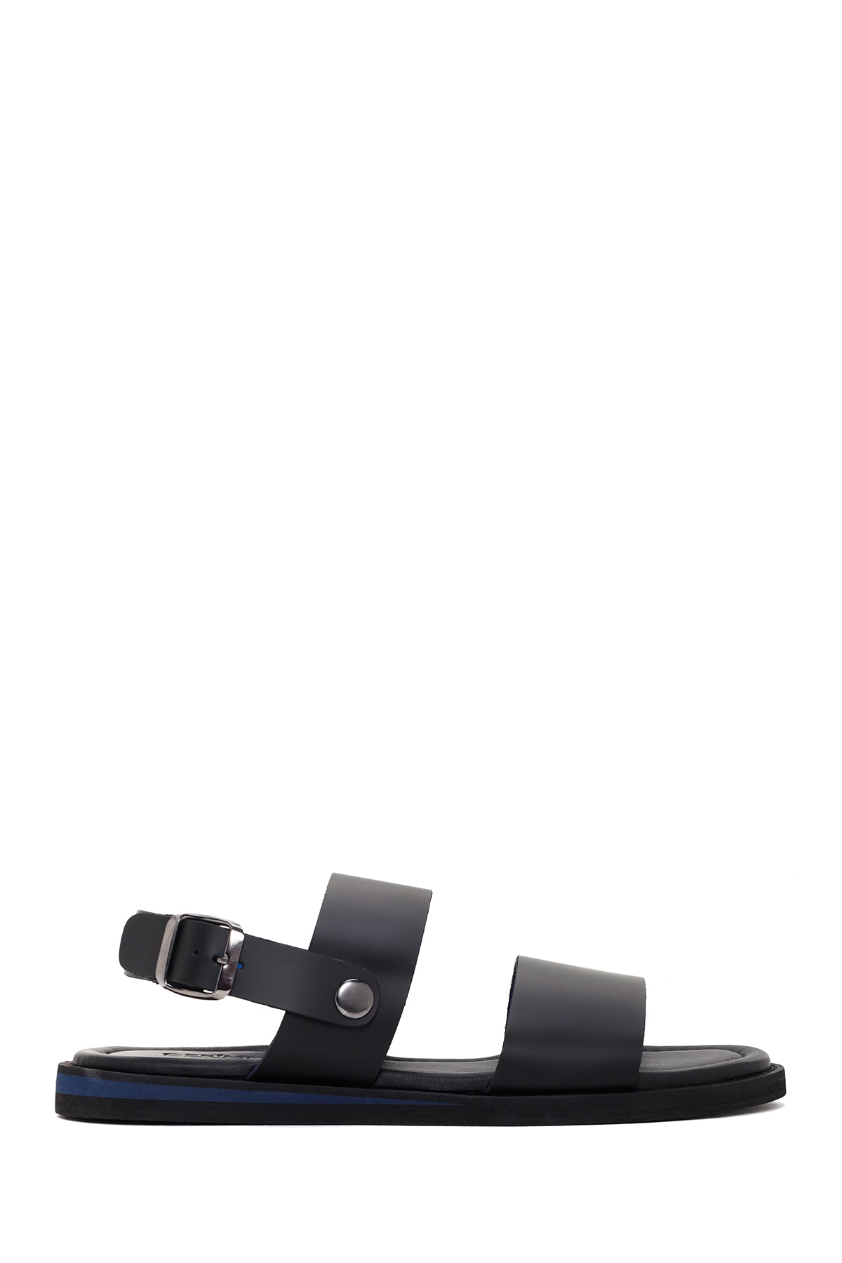 Men's Black Leather Sandals 24SFD626418 | Derimod