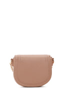 Women's Pink Long Chain Strap Straw Crossbody Bag | Derimod