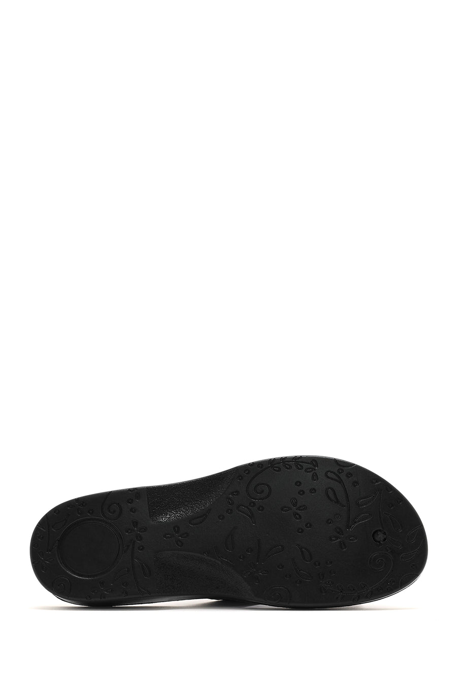 Women's Black Straw Slippers