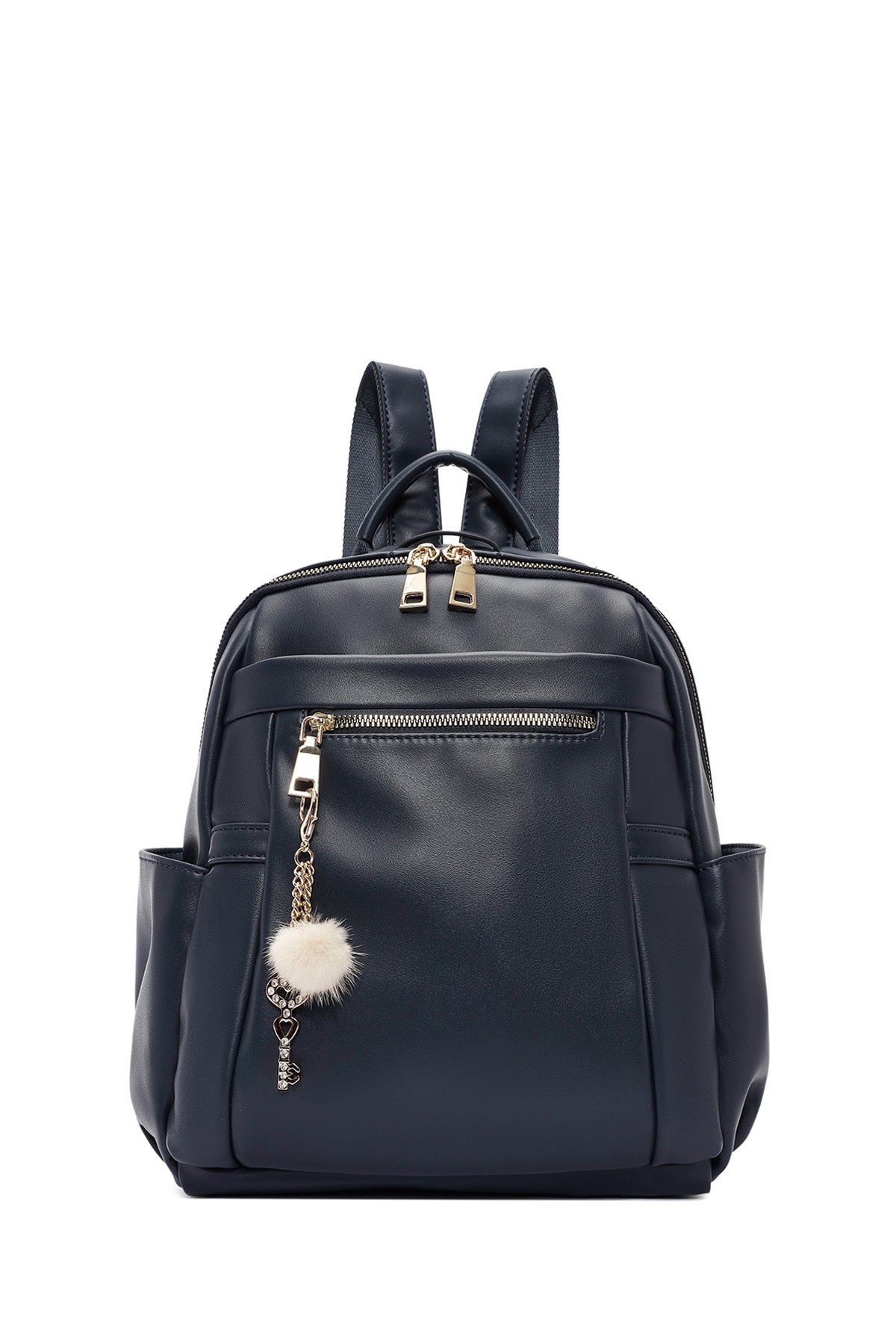 Women's Navy Blue Accessory Detailed Backpack 24WBD257318 | Derimod