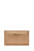 Women's Gold Long Chain Strap Stoned Clutch Bag | Derimod