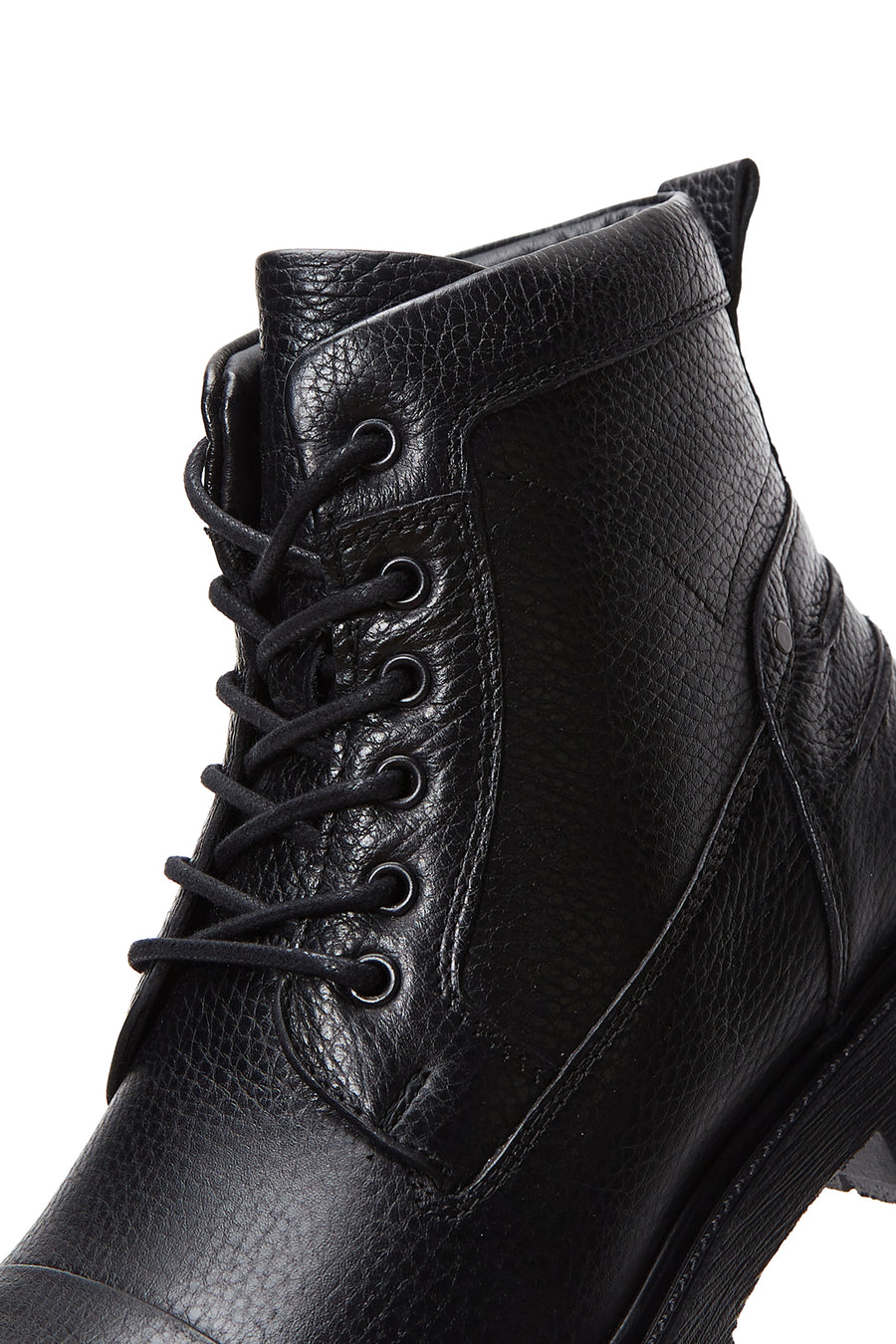 Men's Black Leather Boots Flat Boots