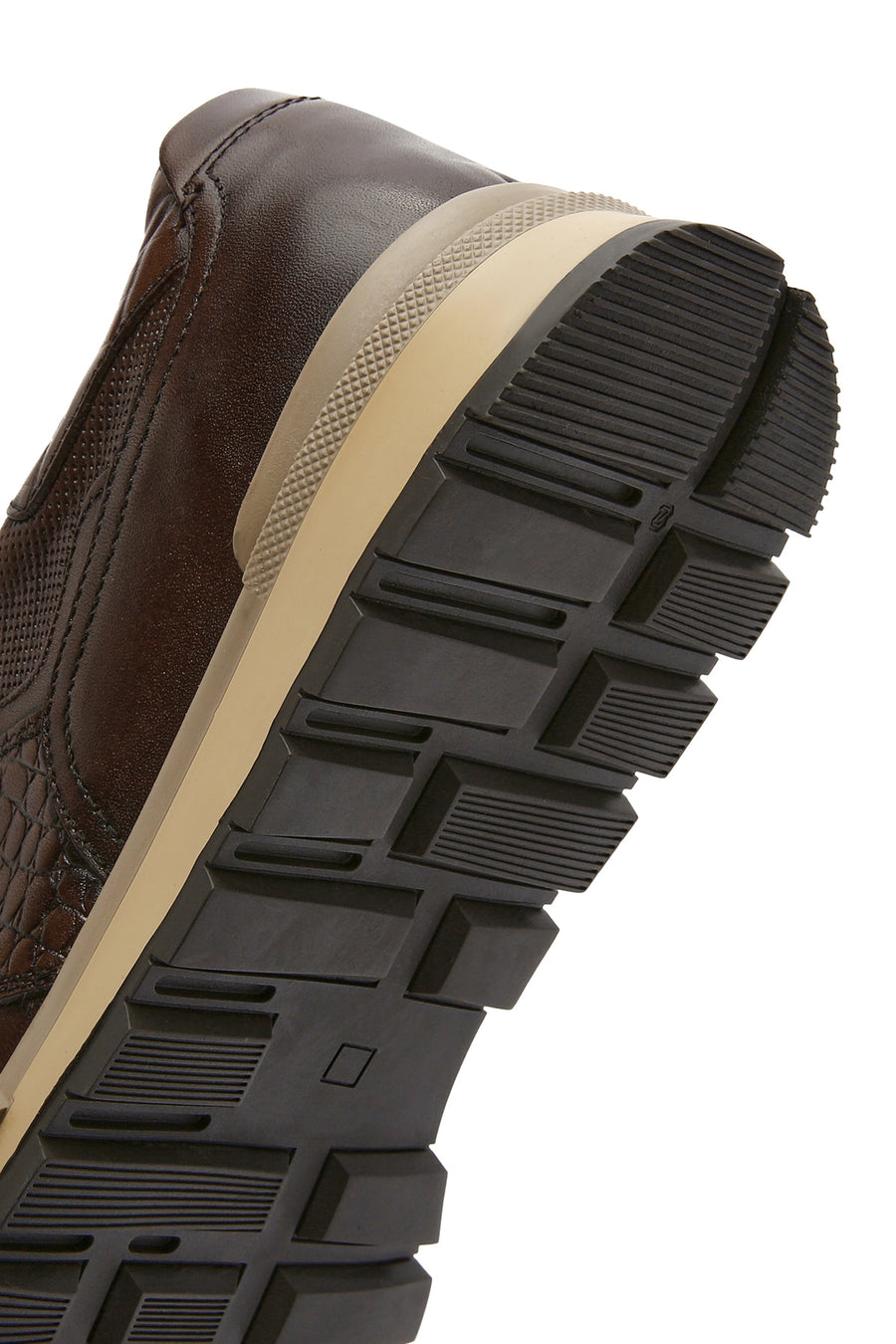 Men's Brown Lace-Up Leather Casual Sneaker