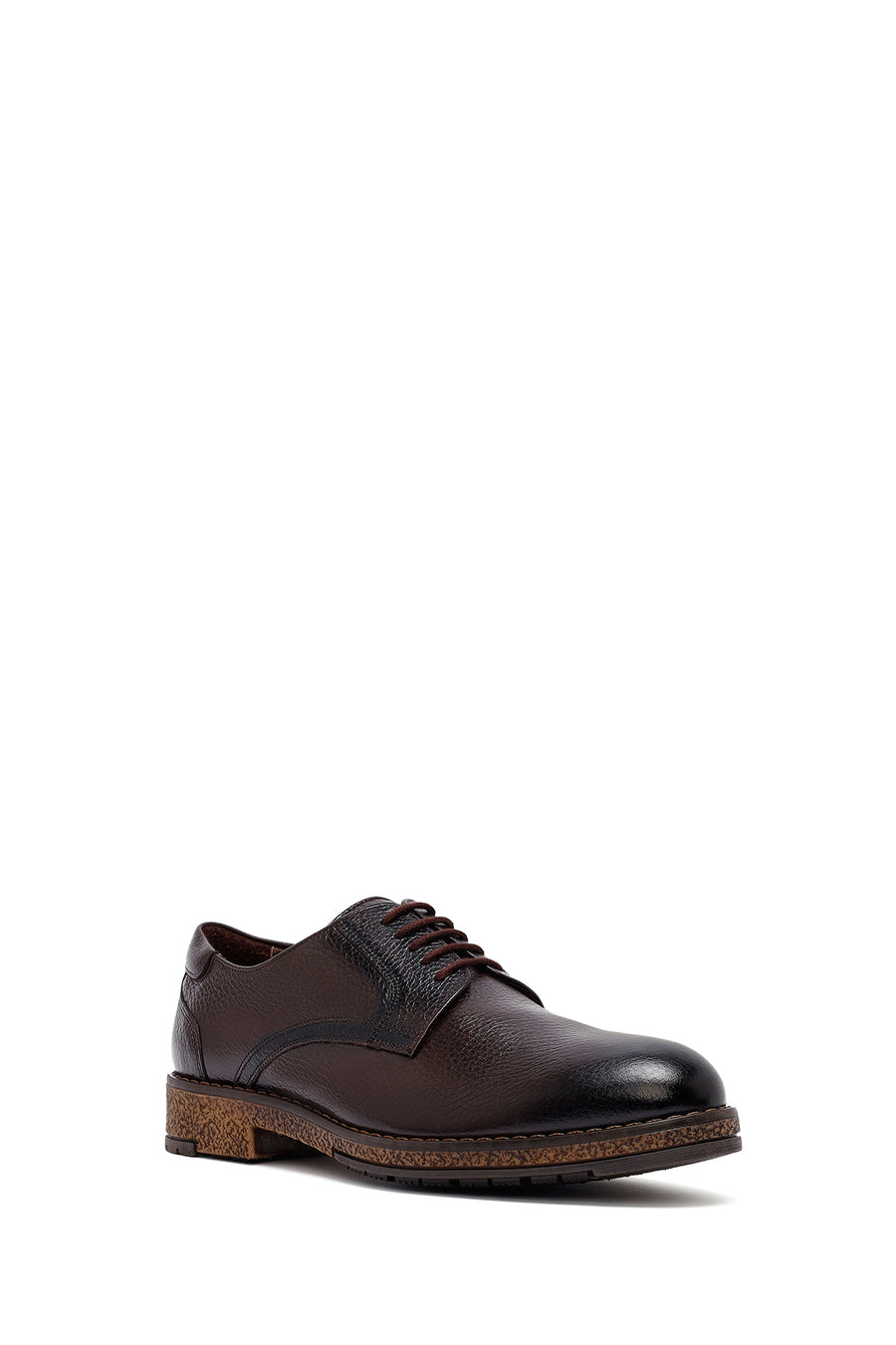 Men's Brown Lace Up Leather Casual Shoes