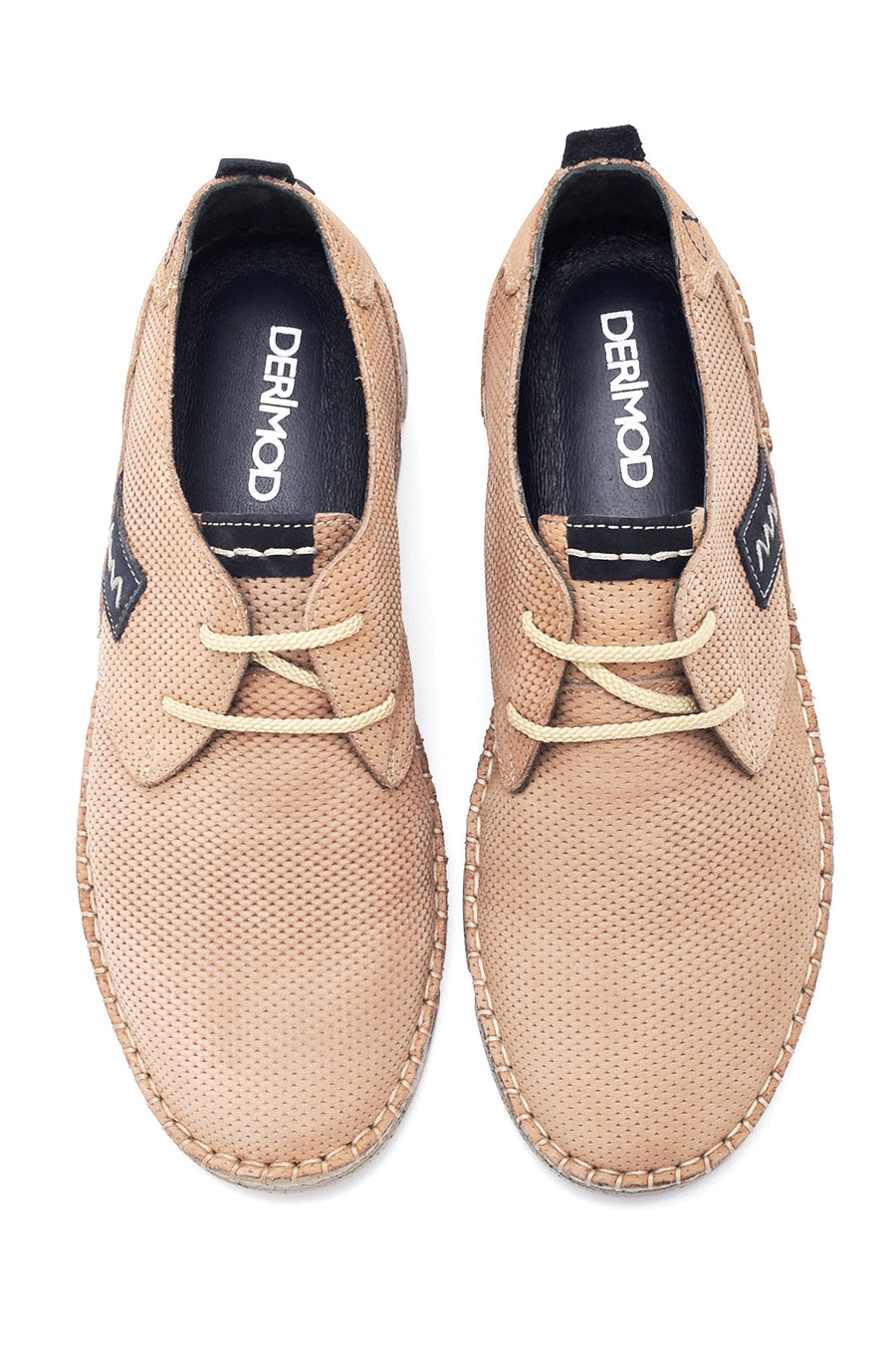 Men's Beige Nubuck Leather Shoes