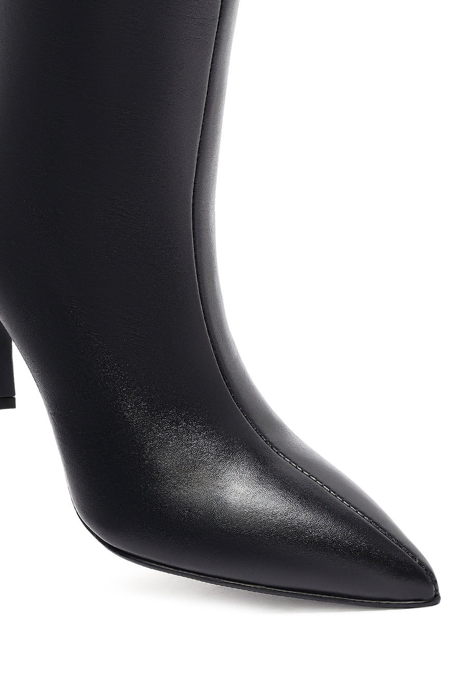 Woman Black Heels Leather Boot