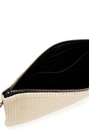 Women's Gold Long Chain Strap Straw Clutch Bag | Derimod