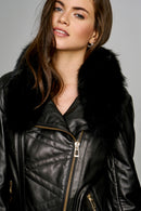 New Cortina Women's Leather Jacket | Derimod