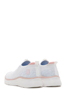 Women's White Fabric Sneaker | Derimod